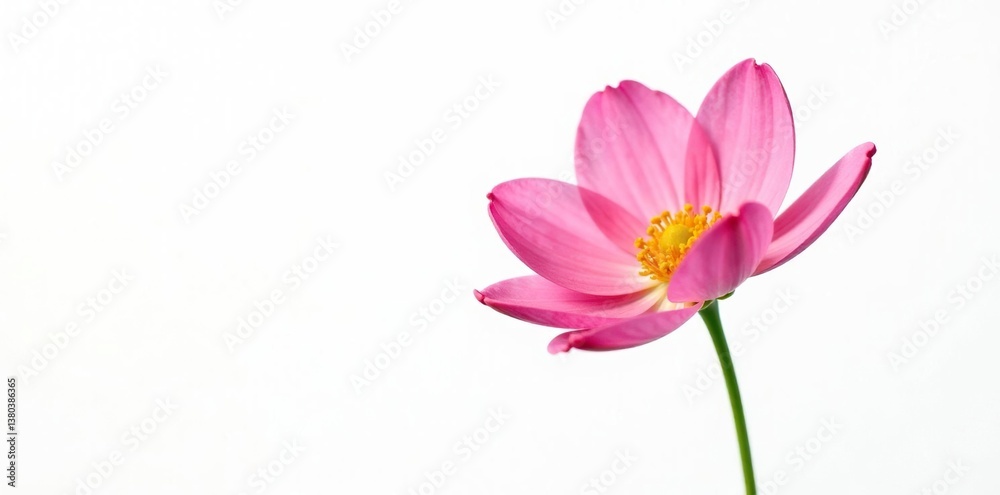 Delicate flower in full bloom isolated on white, nature, bloom Delicate flower in full bloom isolated on white, nature, bloom