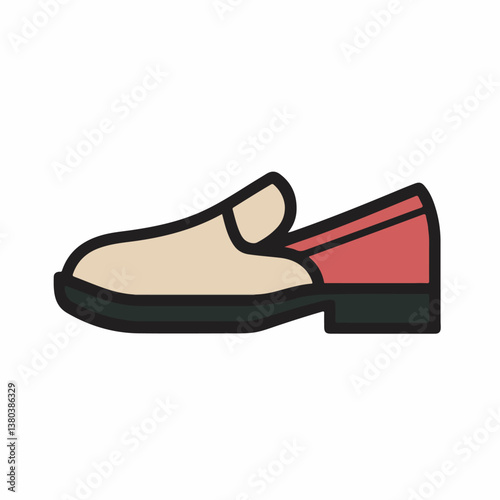 Elegant loafer displays style on neutral background indoors