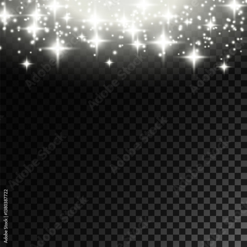 Lens Flare, light glow effect. sun or realistic shining star with backlight effect. bokeh glitter and sparkles or sparkles on transparent background.