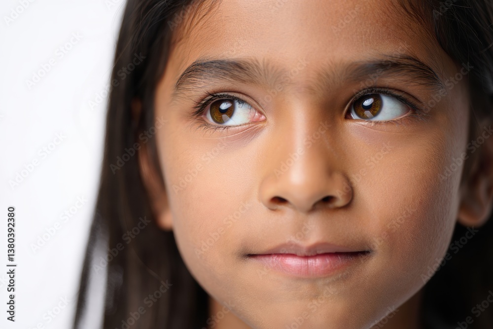 Portrait of thoughtful young girl with deep brown eyes in natural light Portrait of thoughtful young girl with deep brown eyes in natural light
