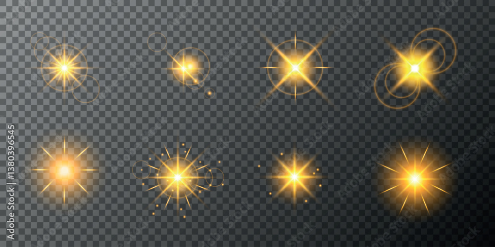 Lens Flare, light glow effect. sun or realistic shining star with backlight effect. bokeh glitter and sparkles or sparkles on transparent background. Lens Flare, light glow effect. sun or realistic shining star with backlight effect. bokeh glitter and sparkles or sparkles on transparent background.