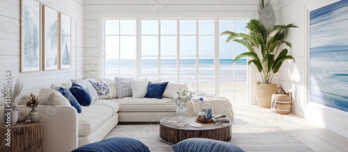 Coastal Living Room: Beachfront Serenity