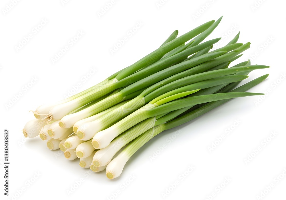 Fresh Green Onions Bunch Isolated on White Spring Onion, Scallions, Vegetables, Healthy Eating. Fresh Green Onions Bunch Isolated on White Spring Onion, Scallions, Vegetables, Healthy Eating.