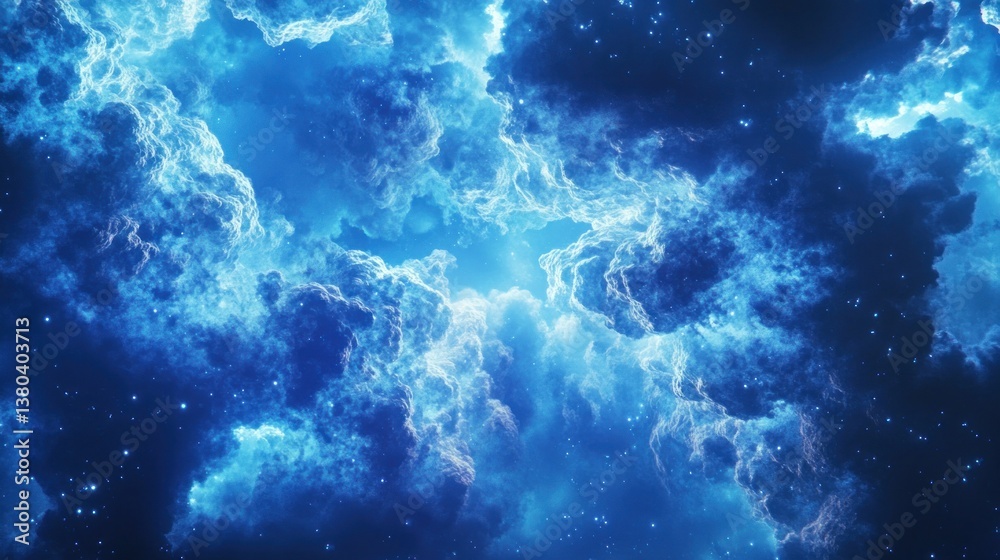 A beautiful artistic image of cosmic clouds and starry skies A beautiful artistic image of cosmic clouds and starry skies