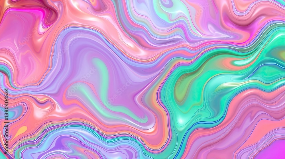 Obraz premium A vibrant swirling abstract background featuring pastel colors in motion