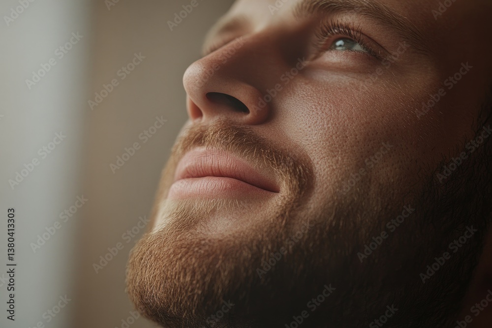 Obraz premium Gentle smile radiates warmth, highlighting peaceful expression a