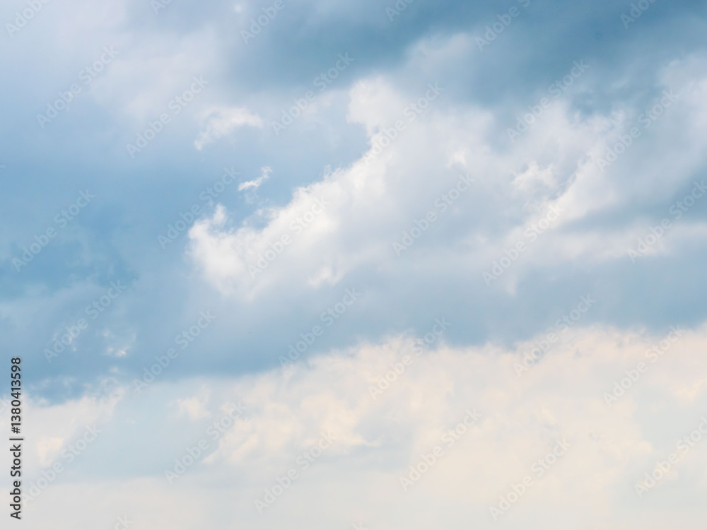 Obraz premium 春の空の印象的な雲アップ51