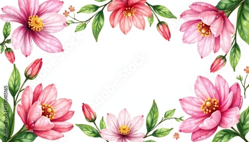 Wallpaper Mural Delicate watercolor floral pattern, perfect for spring flyers , leaf, yellow, art Torontodigital.ca