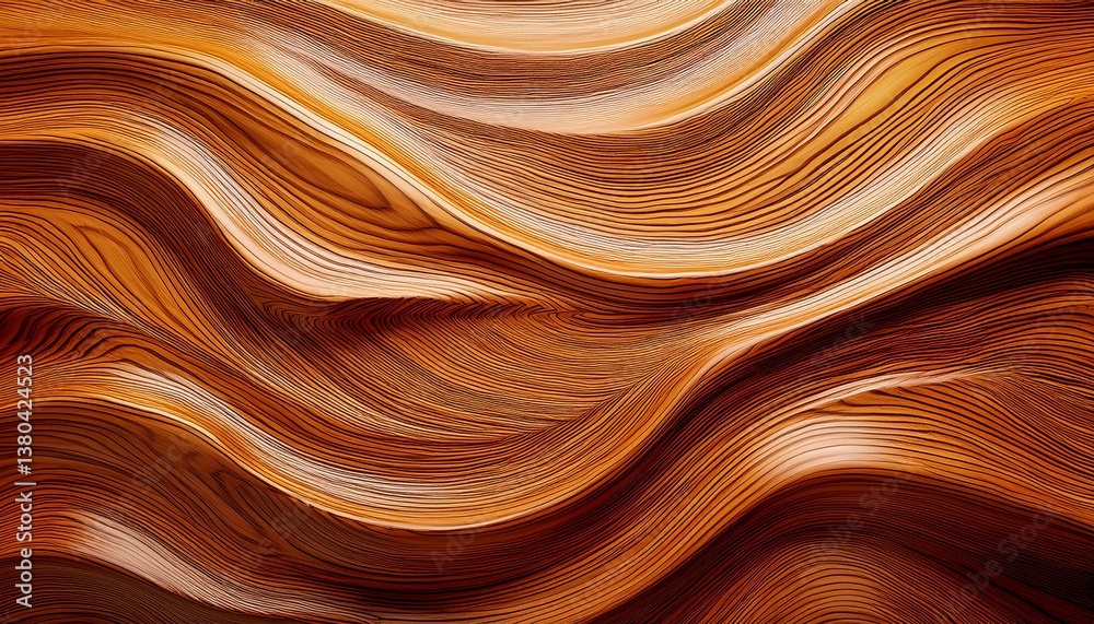 Obraz premium gentle waves of honey and subtle amber flow through the fine grained texture of this ash wood veneer