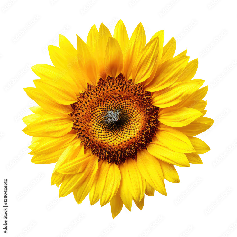 Fototapeta premium Sunflower Z-Gigapixel Image on transparent background