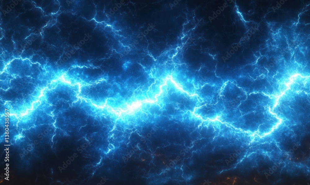 Dynamic Blue Electric Lightning Abstract Fractal Art Dynamic Blue Electric Lightning Abstract Fractal Art