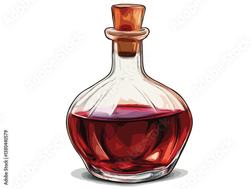 Decanter vector illustration, isolated on white
