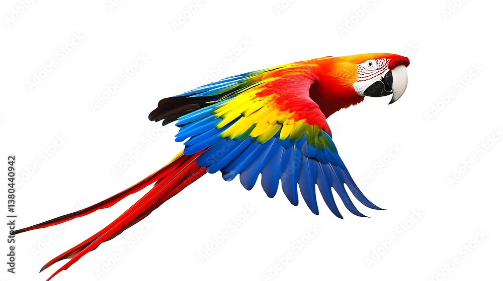 Fototapeta premium Colorful Parrot In Flight