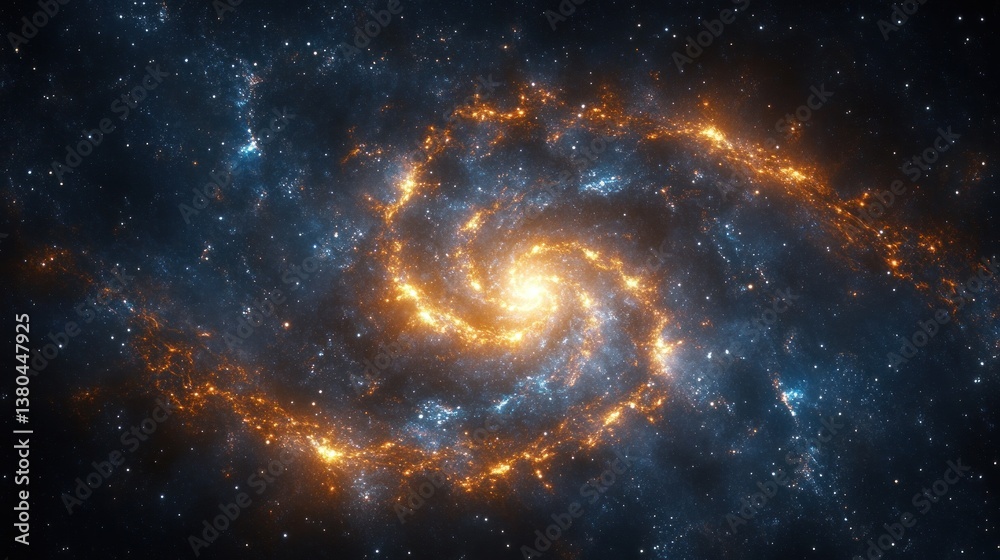 Galactic Spiral Nebula in Deep Space with Ethereal Light Effects and Cosmic Colors Galactic Spiral Nebula in Deep Space with Ethereal Light Effects and Cosmic Colors