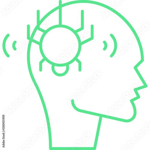 Pirate Skull II icon single vector illustration