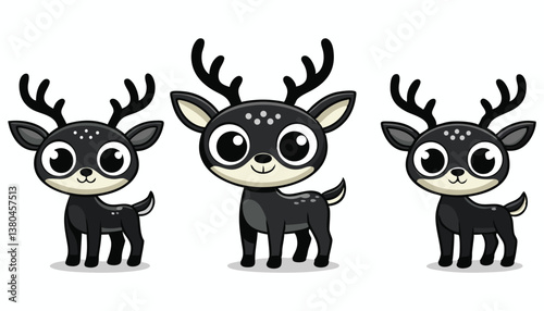 A set of funny cartoon animals and monsters in a playful farm illustration