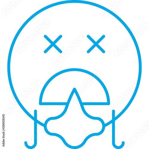 Torch icon single vector illustration
