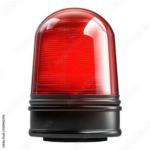 A red alert A warning signal Danger looms. A flashing beacon signal blares a red light and siren Emergency
