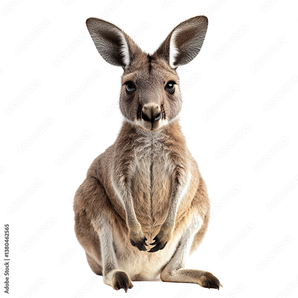 Fototapeta premium A Kangaroo Isolated on transparent background, png