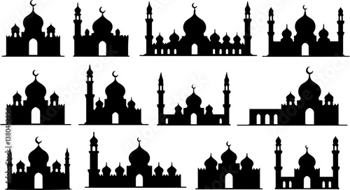 silhouette icon about ramadan , vector illustration