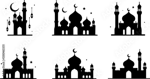 silhouette icon about ramadan , vector illustration