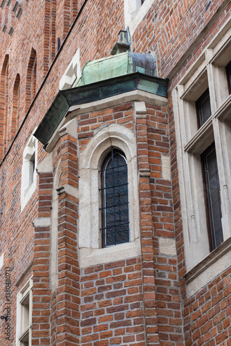Collegium Maius Detail, Krakow: Arched Window and Brick
