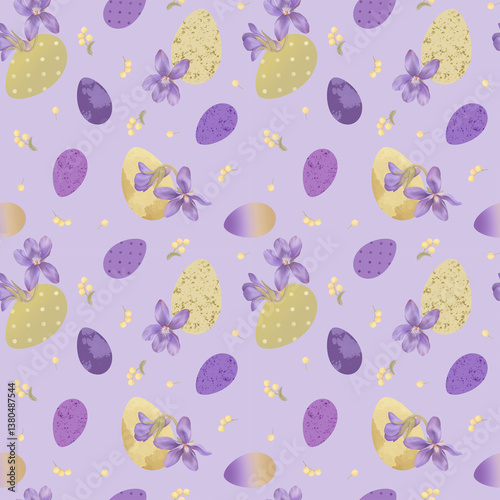 Lilac_Easter Pattern 7. “Lilac Spring” collection for creating floral and Easter designs