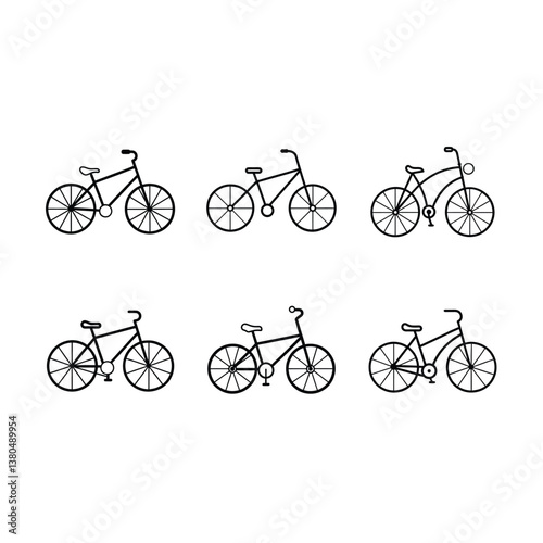 Retro-style old school bicycle icon, perfect for vintage-themed graphic design projects.