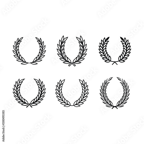 Elegant laurel emblem vector design, perfect for branding, logos, and premium projects.
