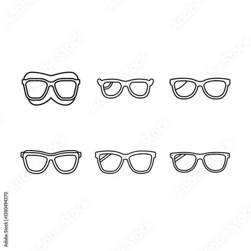 Minimal hipster glasses icon for trendy designs – clean, stylish, and fully editable vector.