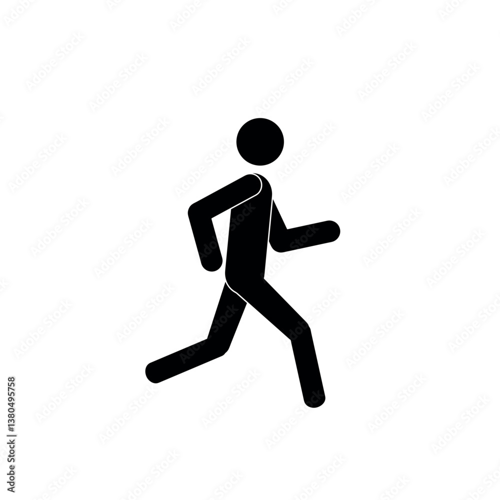 man running, pictogram of a human figure, world running day, flat vector illustration on a white background, healthy lifestyle man running, pictogram of a human figure, world running day, flat vector illustration on a white background, healthy lifestyle