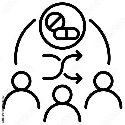 Randomize Line Icon