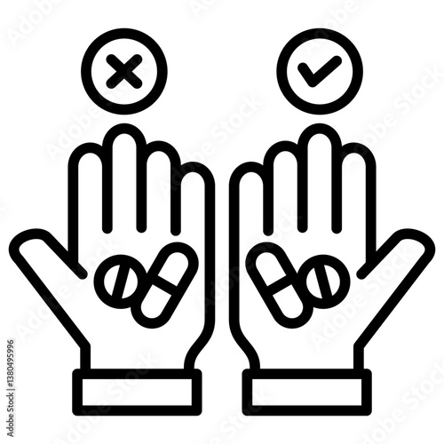 Placebo Effect Line Icon
