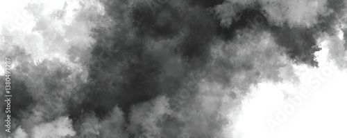 Handcrafted artistic monochrome texture with faded black and gray watercolor strokes

