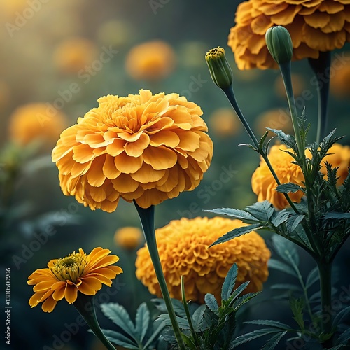 orange chrysanthemum flowers