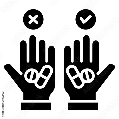 Placebo Effect Glyph Icon