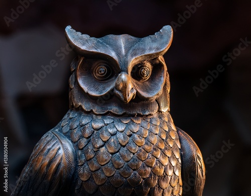 Ancient Bronze Owl Representing Goddess Minerva