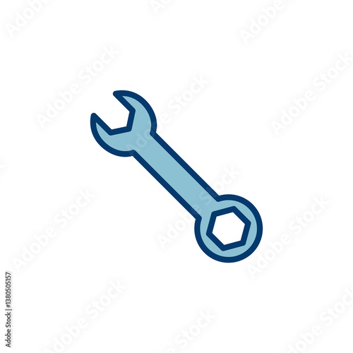 wrench icon vector isolated on white background. Wrench vector icon. Spanner symbol