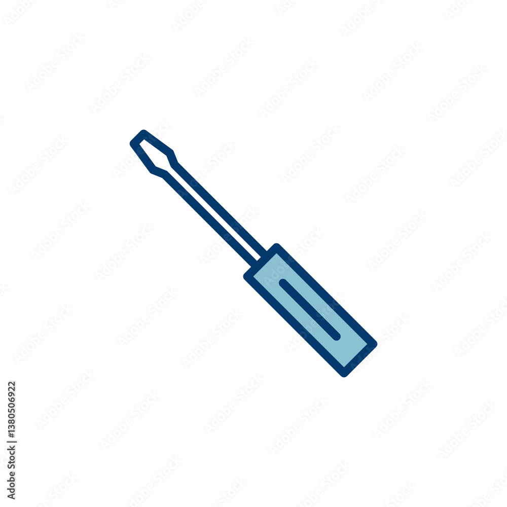 Screwdriver icon vector isolated on white background. Screwdriver vector icon Screwdriver icon vector isolated on white background. Screwdriver vector icon