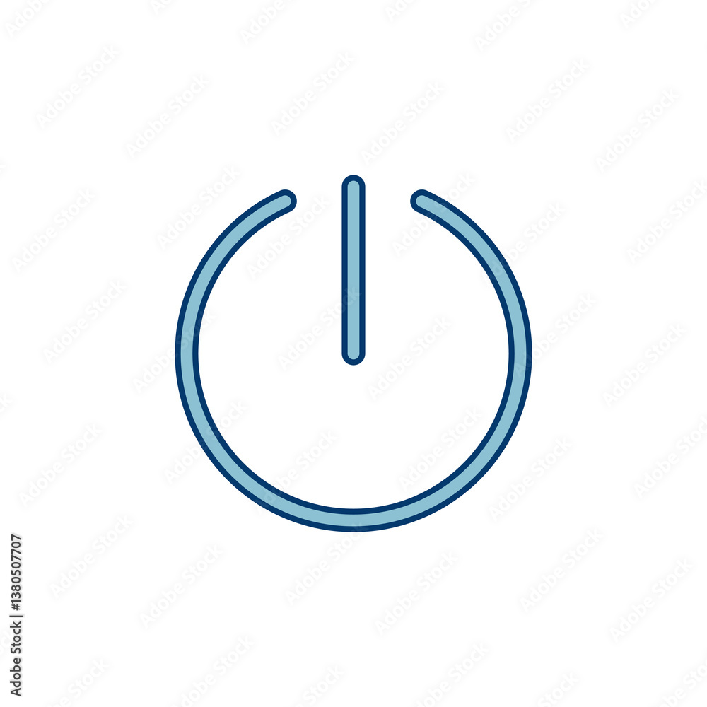 Power icon vector isolated on white background. Power Switch Icon. Start power icon Power icon vector isolated on white background. Power Switch Icon. Start power icon
