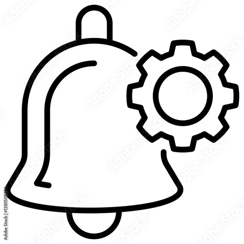 Notification Settings Line Icon