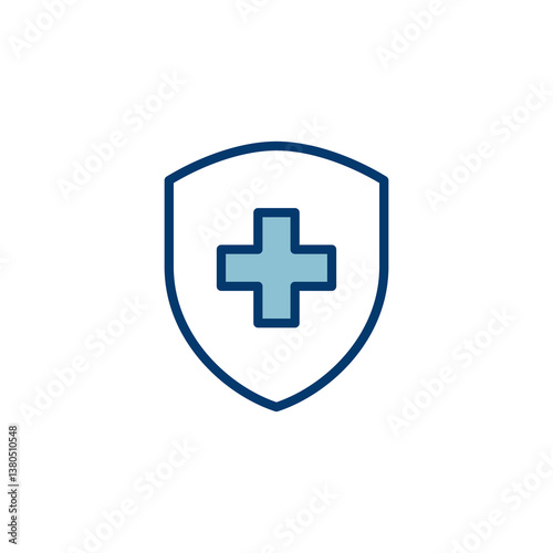 Health insurance icon vector isolated on white background. Insurance health document icon