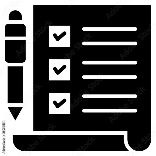 Task Completed Glyph Icon