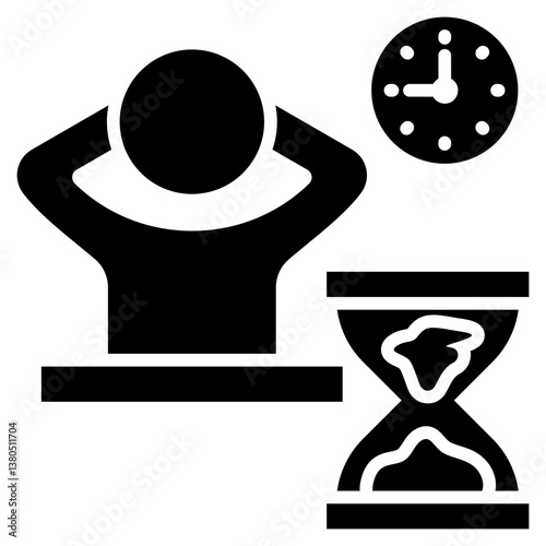 Procrastinating Glyph Icon