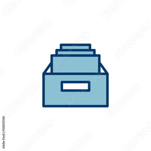 Archive folders icon vector isolated on white background. binders vector icon. Archive storage icon.
