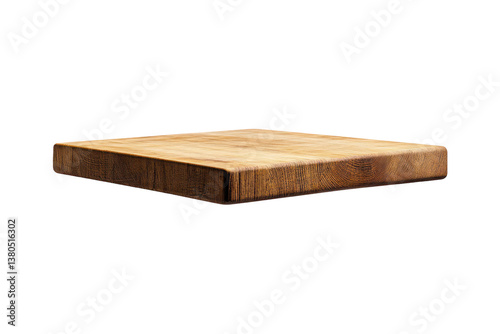 This image features a close-up shot of a wooden cutting board with a transparent background.