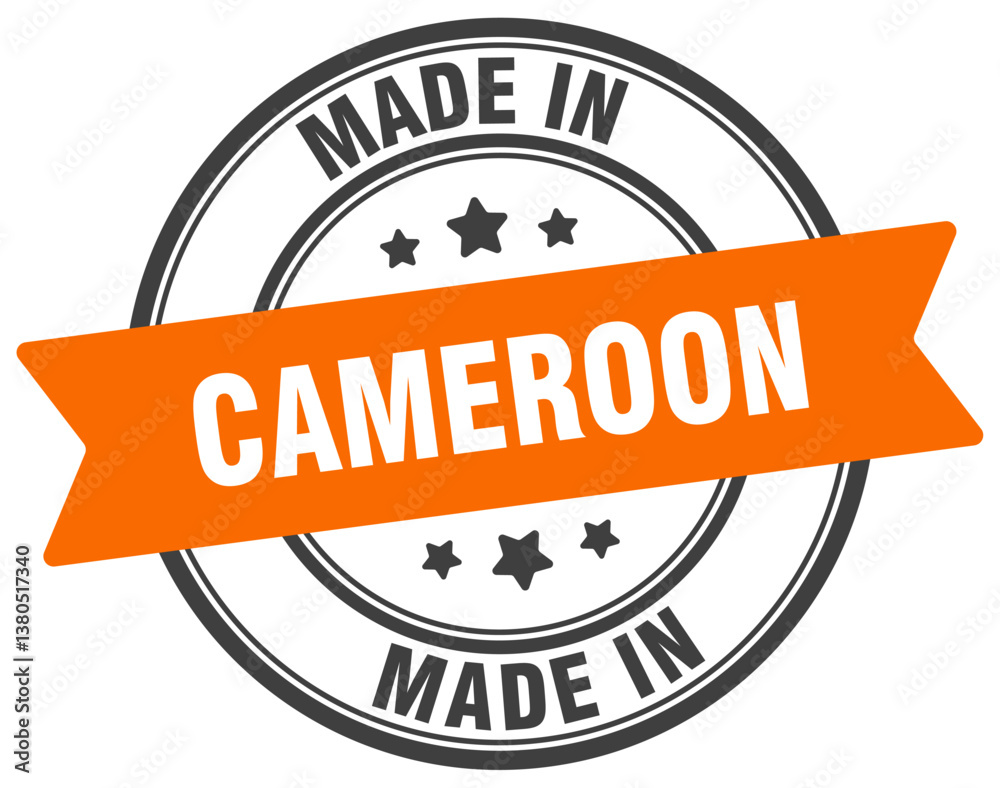 Fototapeta premium Made in Cameroon round sign. Made in Cameroon stamp.