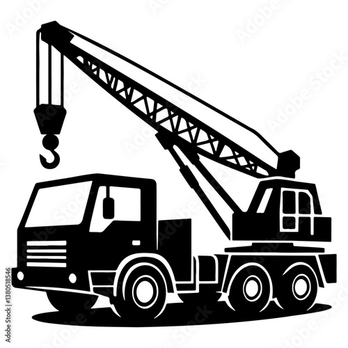 Crane Truck Illustration.