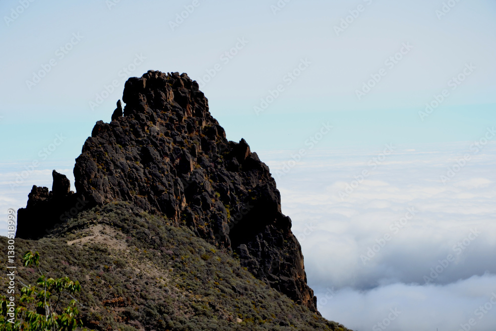 Caldera de los Marteles viewpoint; Gran Canaria, Canary Islands, Spain Caldera de los Marteles viewpoint; Gran Canaria, Canary Islands, Spain