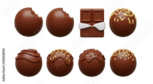 Chocolate Candies and Bar Assortment Sweet Treats Food Confectionery